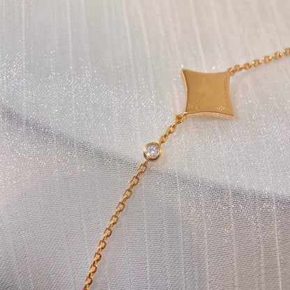 [Clover]COLOR STAR CARNELIAN PINK GOLD DIAMOND BRACELET