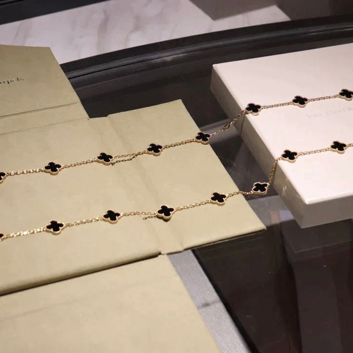 [Clover]CLOVER 20 MOTIFS ONYX NECKLACE