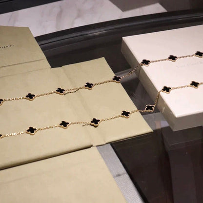 [Clover]CLOVER 20 MOTIFS ONYX NECKLACE