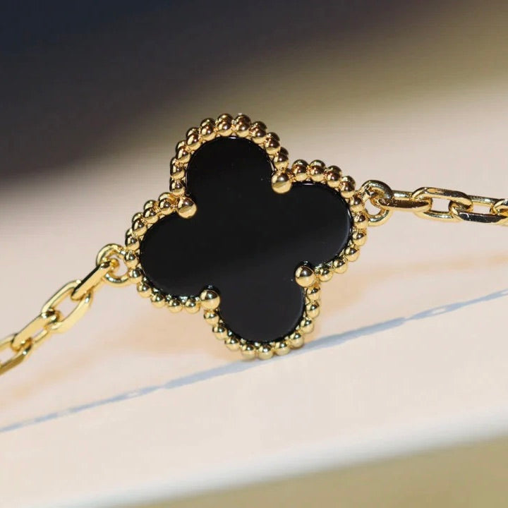 [Clover]CLOVER 20 MOTIFS ONYX NECKLACE