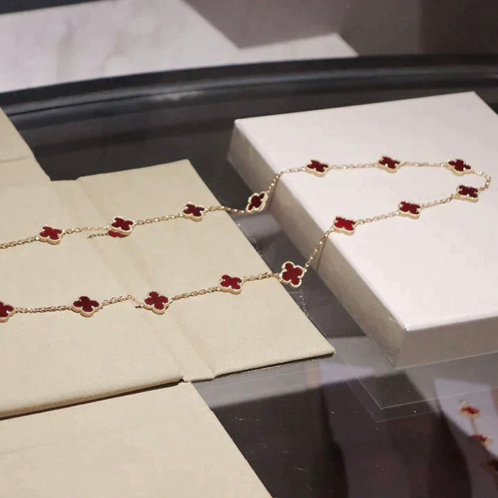 [Clover]CLOVER 20 MOTIFS CARNELIAN NECKLACE
