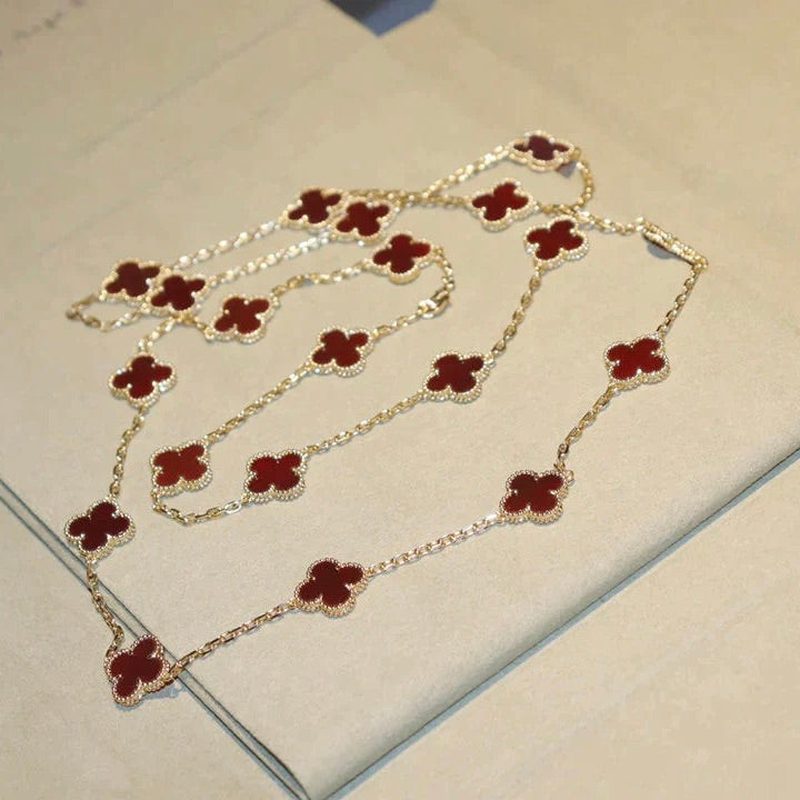 [Clover]CLOVER 20 MOTIFS CARNELIAN NECKLACE