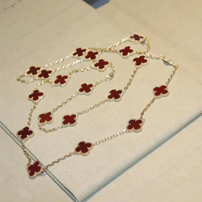 [Clover]CLOVER 20 MOTIFS CARNELIAN NECKLACE
