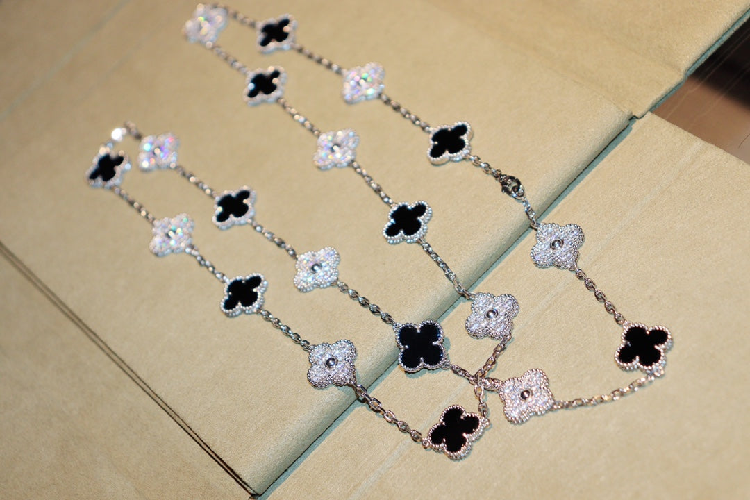 [Clover]CLOVER 20 MOTIFS ONYX DIAMOND SILVER