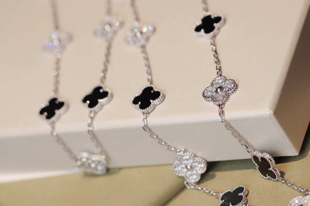[Clover]CLOVER 20 MOTIFS ONYX DIAMOND SILVER