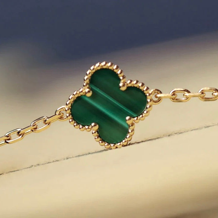 [Clover]CLOVER 20 MOTIFS MALACHITE DIAMOND NECKLACE