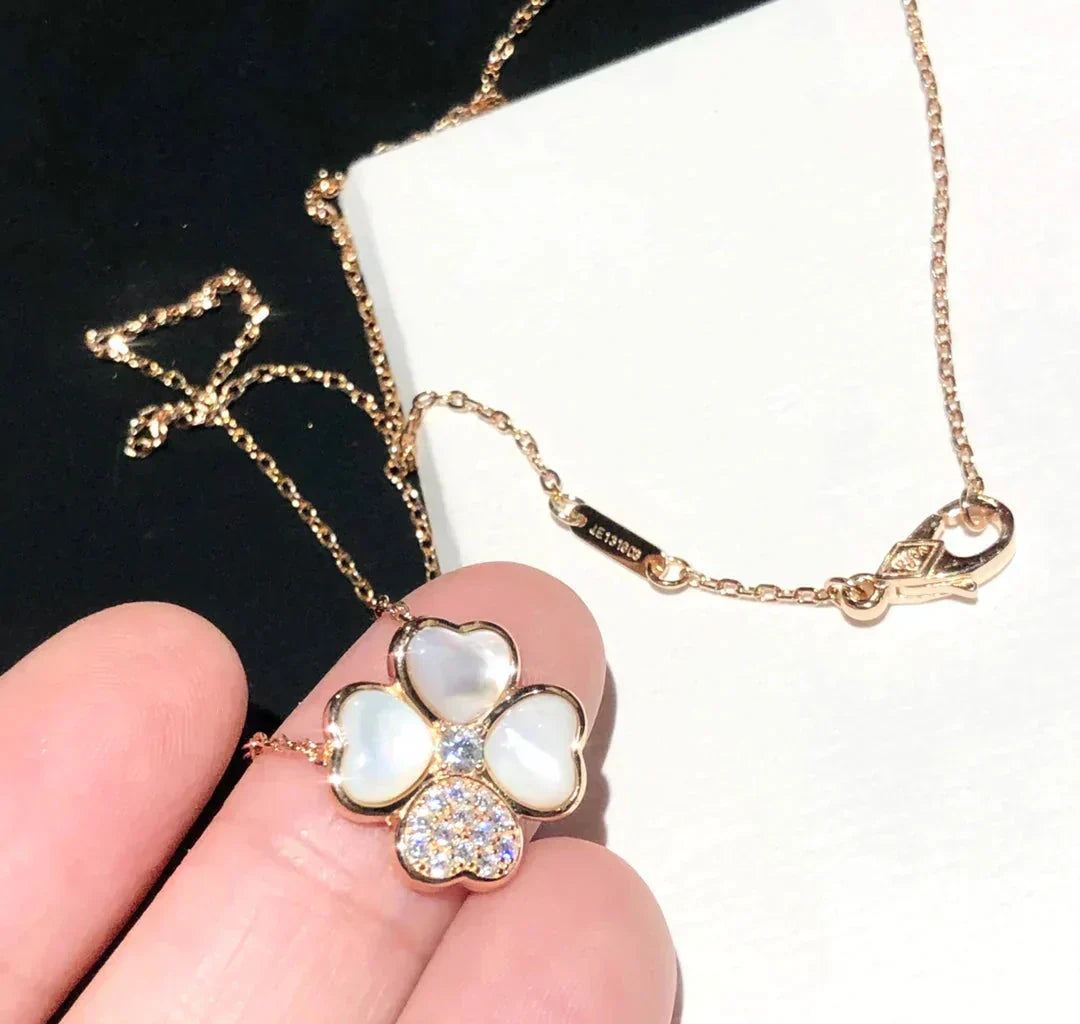 [Clover]CLOVER MOP DIAMOND ROSE GOLD NECKLACE