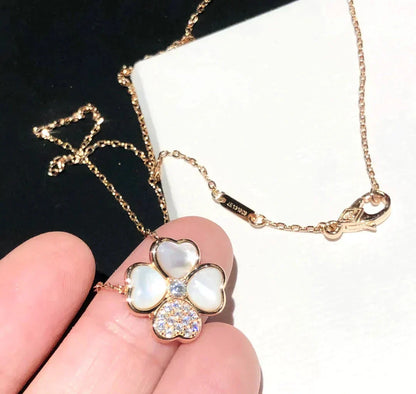 [Clover]CLOVER MOP DIAMOND ROSE GOLD NECKLACE