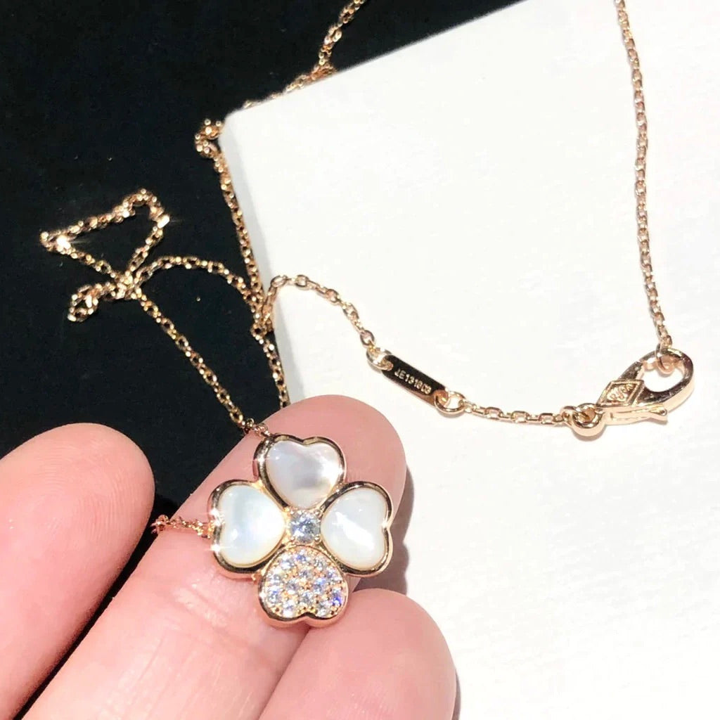 [Clover]CLOVER MOP DIAMOND ROSE GOLD NECKLACE