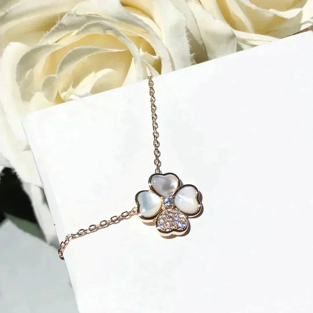 [Clover]CLOVER MOP DIAMOND ROSE GOLD NECKLACE