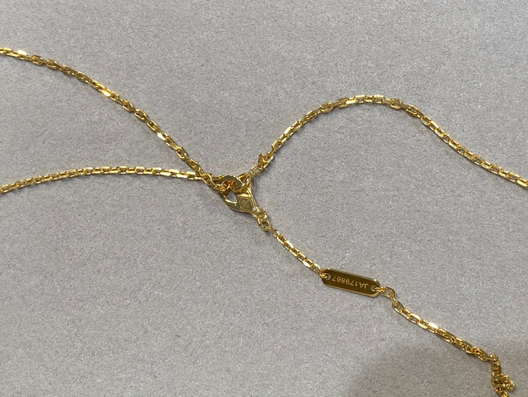 [Clover]CLOVER 25MM NECKLACE GOLD CARNELIAN