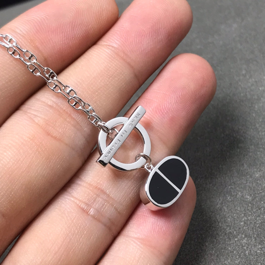 [Clover]CHAINE VERSO BLACK CERAMIC  NECKLACE