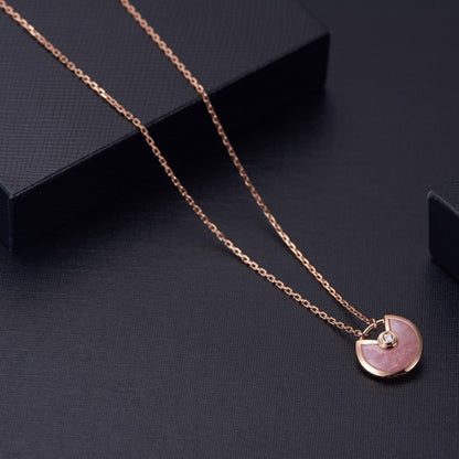 [Clover]AMULETTE ROSE GOLD PINK MOP NECKLACE