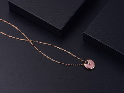 [Clover]AMULETTE ROSE GOLD PINK MOP NECKLACE