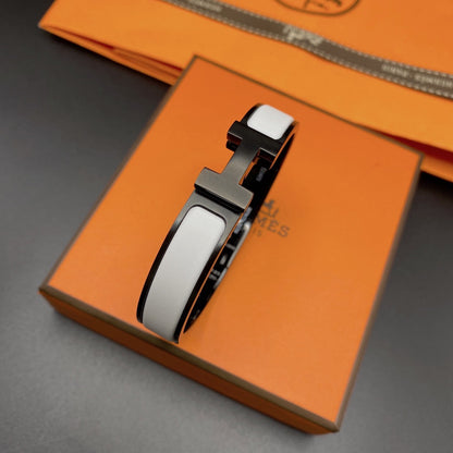 [Clover]H BRACELET 12MM BLACK WHITE CERAMIC