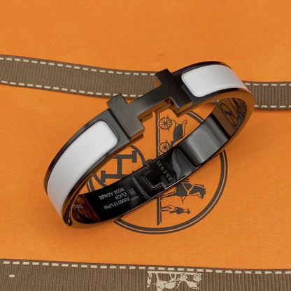 [Clover]H BRACELET 12MM BLACK WHITE CERAMIC