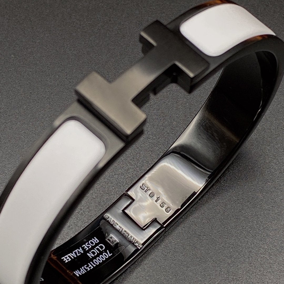 [Clover]H BRACELET 12MM BLACK WHITE CERAMIC