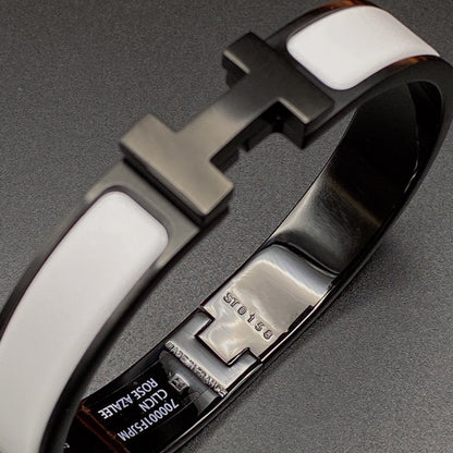 [Clover]H BRACELET 12MM BLACK WHITE CERAMIC