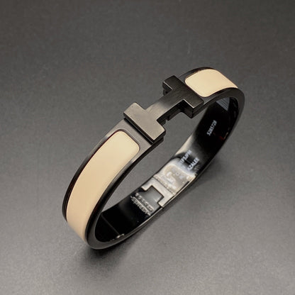 [Clover]H BRACELET 12MM BLACK BEIGE CERAMIC