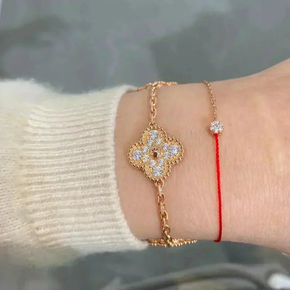 [Clover]CLOVER 5 MOTIFS  FULL DIAMOND BRACELET