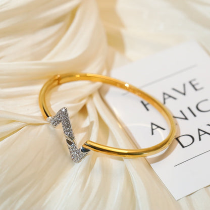 [Clover]VOLTE UPSITE DOWN GOLD DIAMOND BRACELET