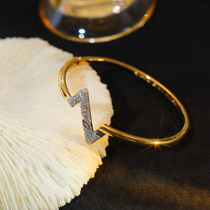 [Clover]VOLTE UPSITE DOWN GOLD DIAMOND BRACELET