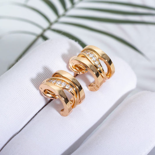 [Clover]ZERO 1 PINK GOLD DIAMONDS EARRINGS