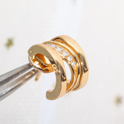 [Clover]ZERO 1 PINK GOLD DIAMONDS EARRINGS