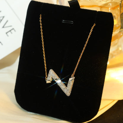 [Clover]VOLT SILVER DIAMOND PEDANT NECKLACE