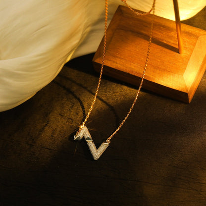 [Clover]VOLT SILVER DIAMOND PEDANT NECKLACE