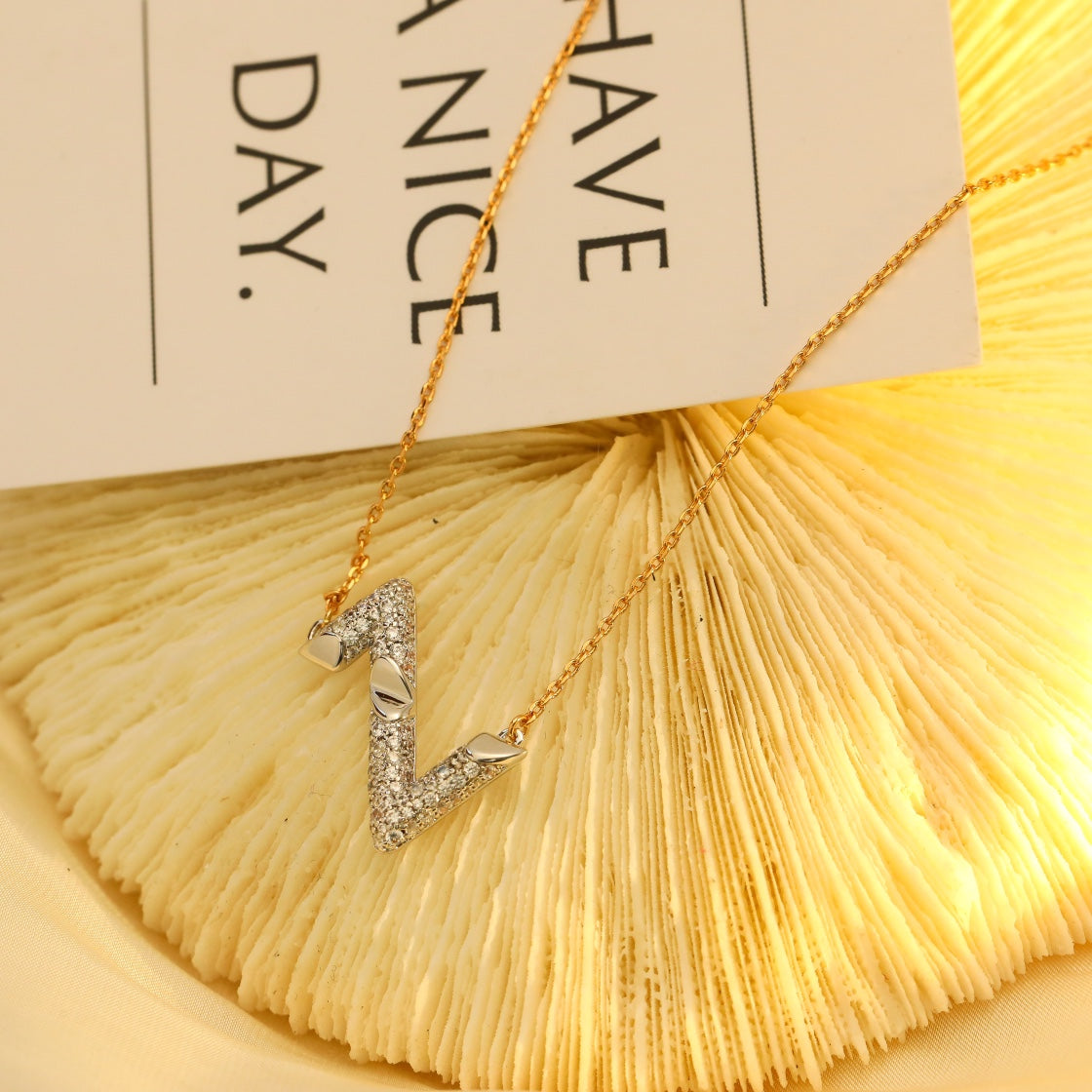 [Clover]VOLT SILVER DIAMOND PEDANT NECKLACE