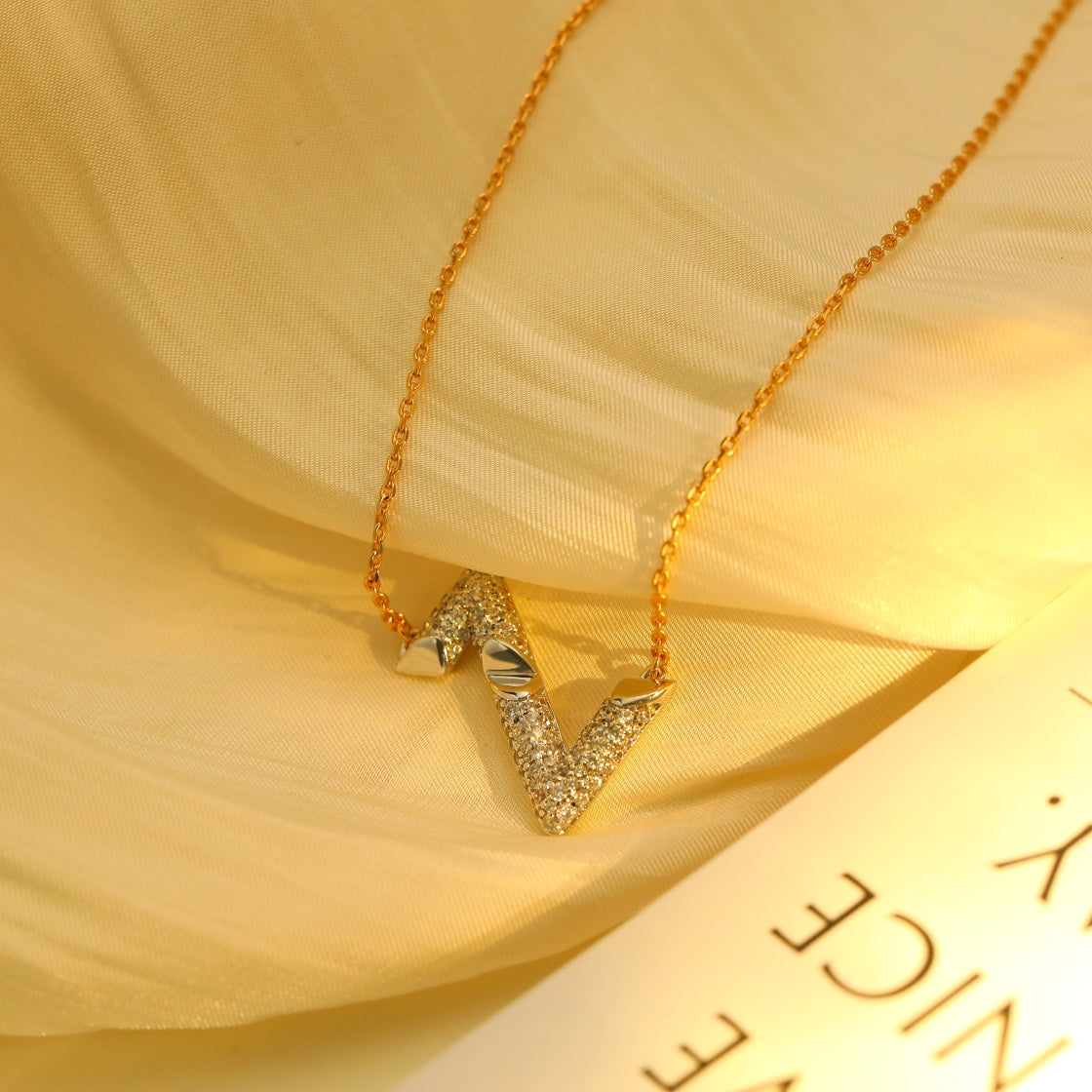 [Clover]VOLT SILVER DIAMOND PEDANT NECKLACE