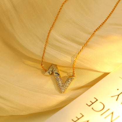 [Clover]VOLT SILVER DIAMOND PEDANT NECKLACE