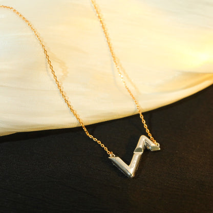 [Clover]VOLT SILVER DIAMOND PEDANT NECKLACE