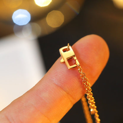 [Clover]STAR AND SUN DIAMOND PINK GOLD NECKLACE