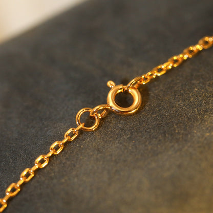 [Clover]SUN PEDANT PINK GOLD 1 DIAMOND NECKLACE