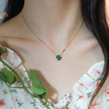 [Clover]SUN PEDANT PINK GOLD 1 DIAMOND NECKLACE
