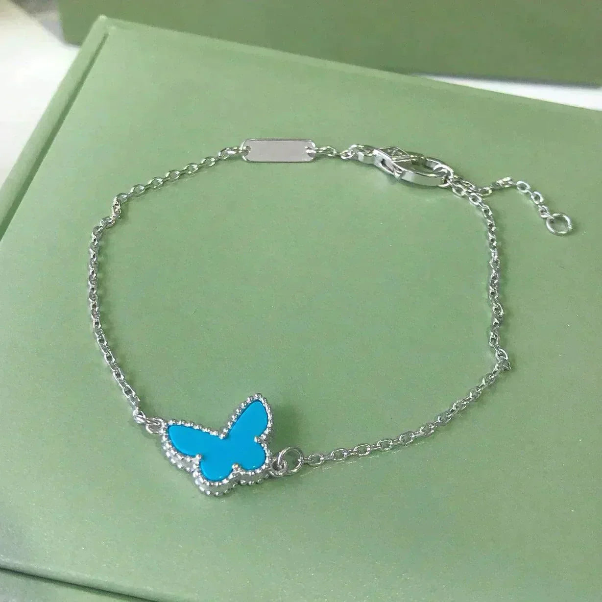 [Clover]BUTTERFLY TURQUOISE BUTTERFLY BRACELET SILVER