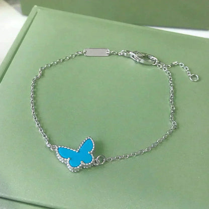 [Clover]BUTTERFLY TURQUOISE BUTTERFLY BRACELET SILVER