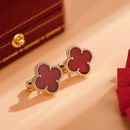 [Clover]CLOVER MEDIUM 1 MOTIFS CARNELIAN  EARRINGS