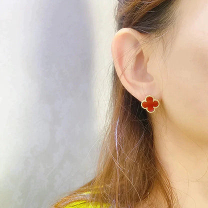 [Clover]CLOVER MEDIUM 1 MOTIFS CARNELIAN  EARRINGS