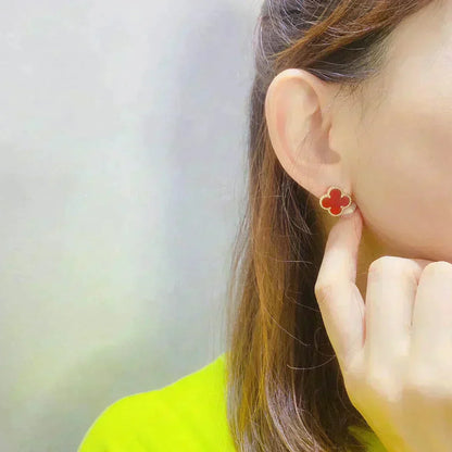 [Clover]CLOVER MEDIUM 1 MOTIFS CARNELIAN  EARRINGS
