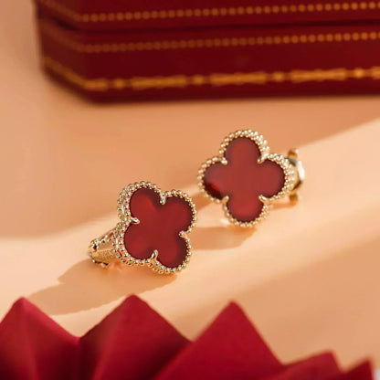 [Clover]CLOVER MEDIUM 1 MOTIFS CARNELIAN  EARRINGS
