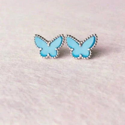 [Clover]BUTTERFLY TURQUOISE EARRINGS SILVER