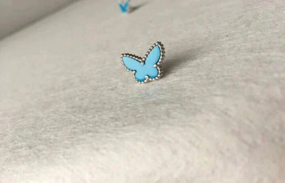 [Clover]BUTTERFLY TURQUOISE EARRINGS SILVER