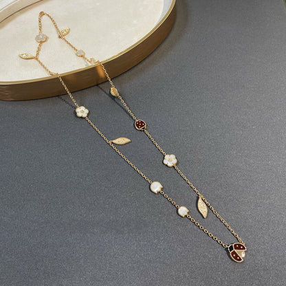[Clover]LUCKY SPRING 15 MOTIFS GOLD NECKLACE