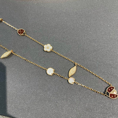 [Clover]LUCKY SPRING 15 MOTIFS GOLD NECKLACE