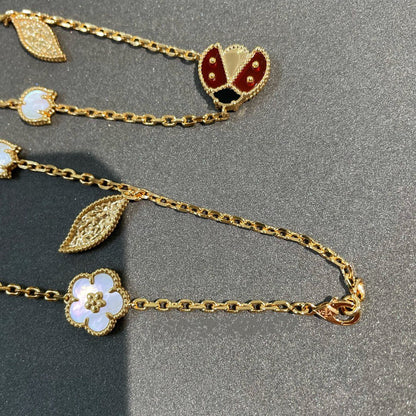 [Clover]LUCKY SPRING 15 MOTIFS GOLD NECKLACE