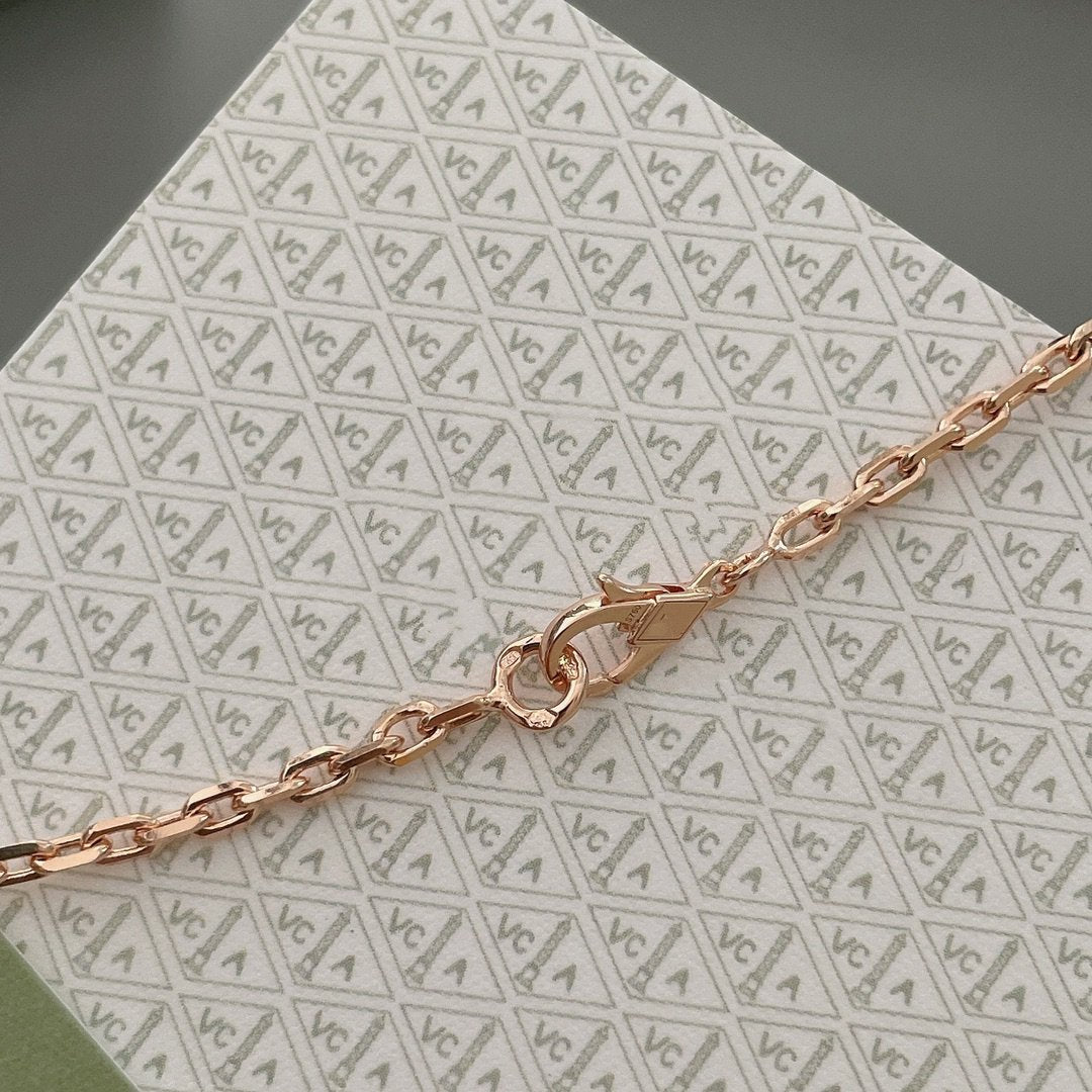 [Clover]LUCKY SPRING 15 MOTIFS ROSE GOLD NECKLACE