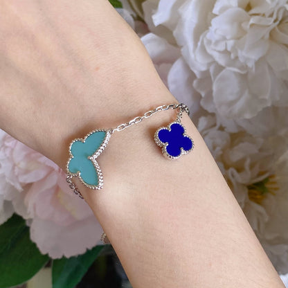[Clover]LUCKY SPRING SILVER BRACELET 4 MOTIF